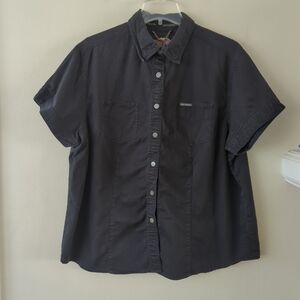 Harley-Davidsons Women's Short Sleeve Shirt Embroidered Size 2XL Wide Motorcycle